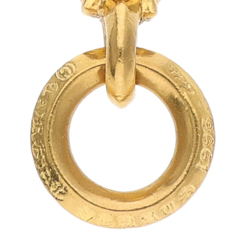 Chrome Hearts PAVEダイヤ/ゴールドネックレストップ 22K #5DAGGER P/DMND/#5ダガーチャーム