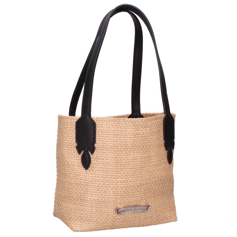 Chrome Hearts CHクロスプリントレザー切替スモールハンドバッグ SMALL BEACHES BAG/ビーチバッグ
