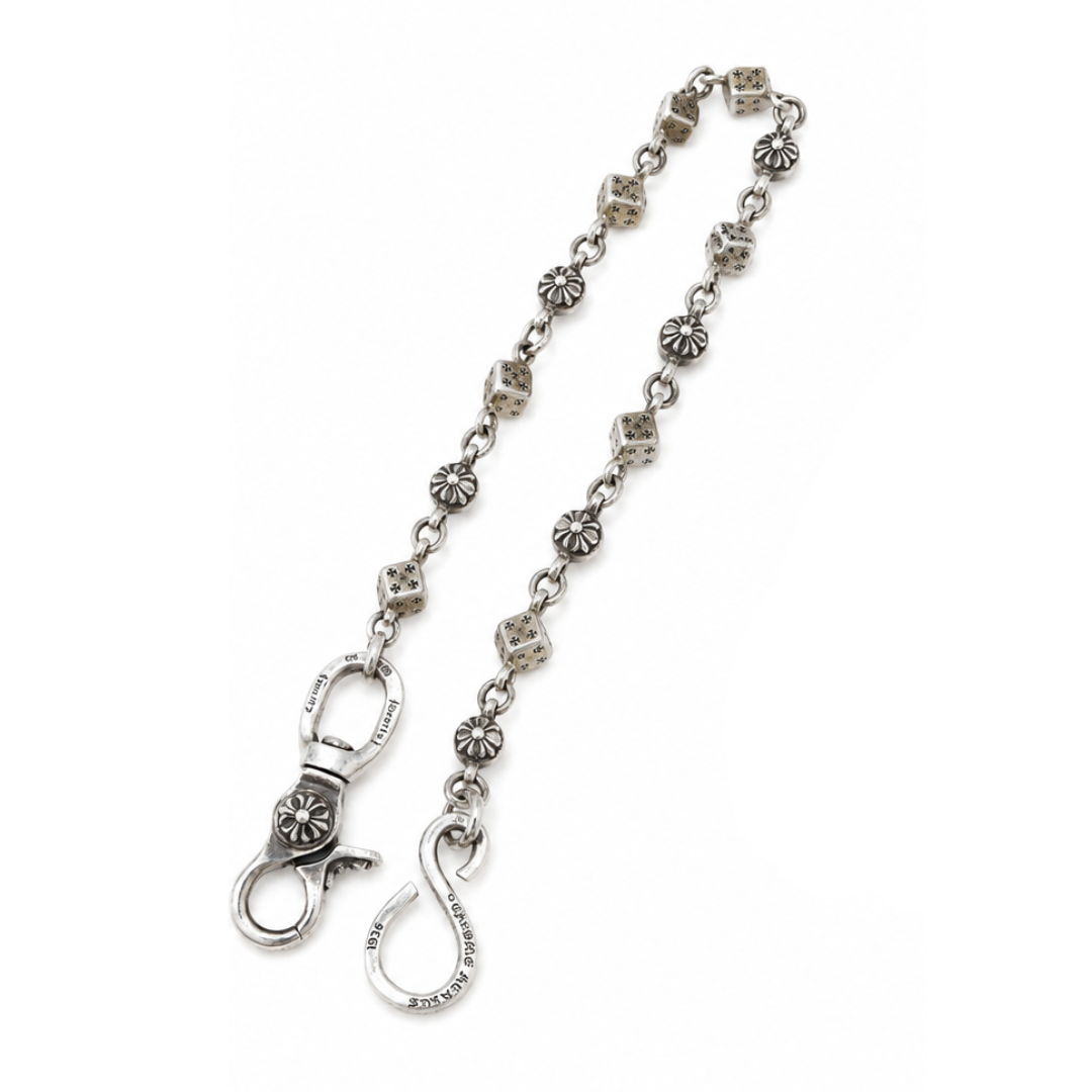 クロムハーツ（Chrome Hearts） シングルロブスタークラスプ ダイスパンツチェーン 兼キーホルダー 