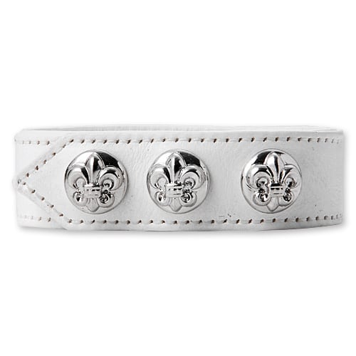 【CHROME HEARTS　クロムハーツ　Bracelet　ブレスレット】3ボタン2スナップレザーブレスレット