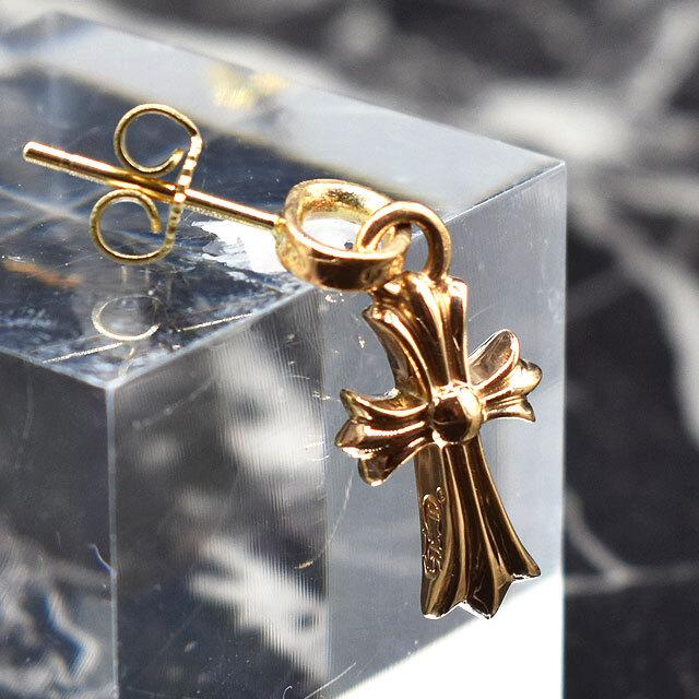 CHROME HEARTS クロムハーツ CH Cross Baby Fat Drop Earrings 22K