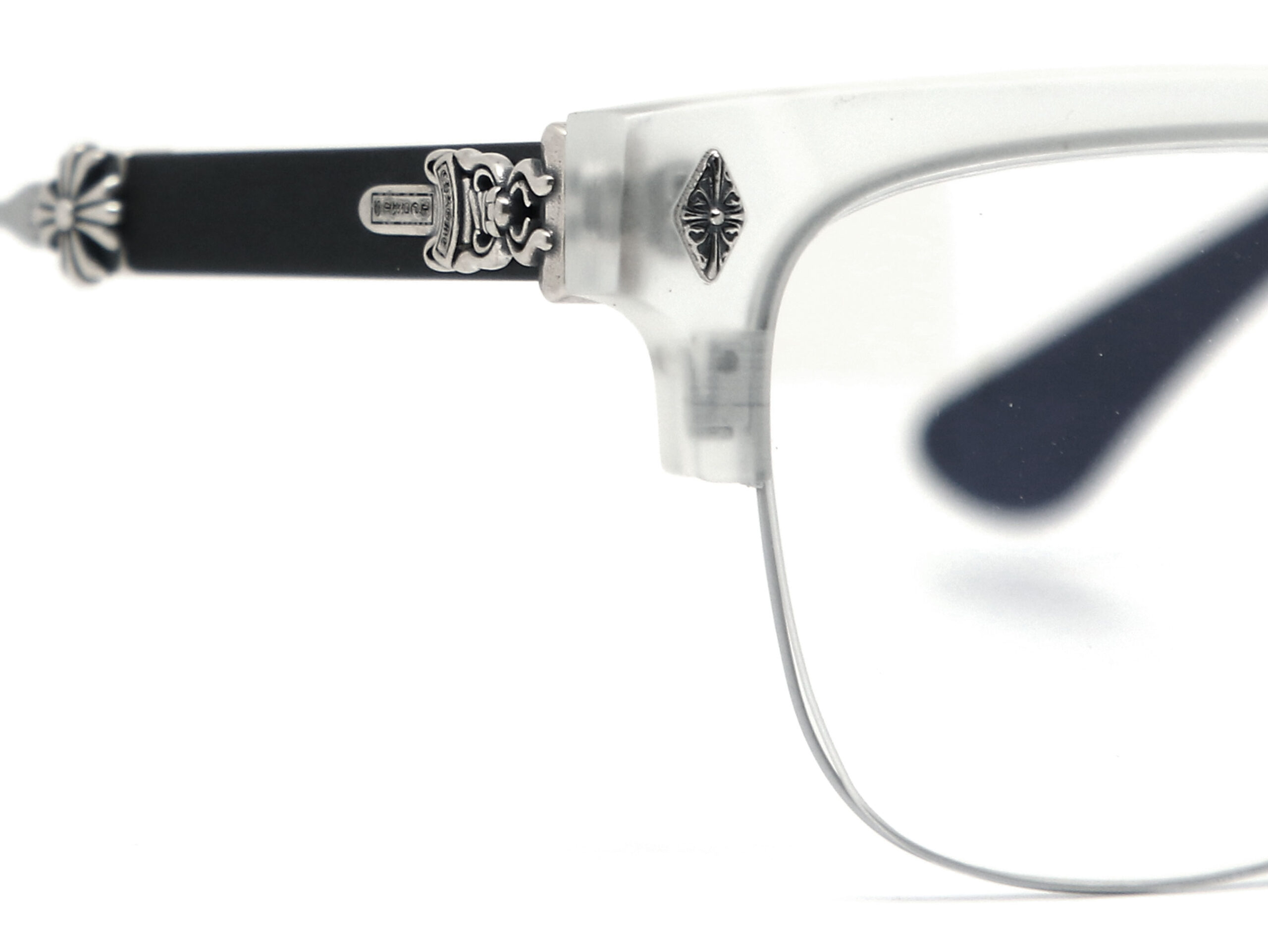 クロムハーツ メガネ度なし 伊達メガネ 眼鏡 メガネフレーム CHROME HEARTS レギュラーフィットウェリントン型 ユニセックス メンズ レディース 紫外線 UVカット ラッピング無料