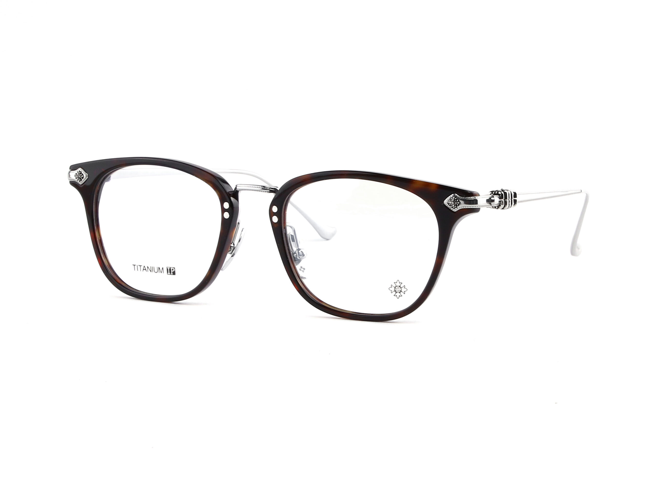CHROME HEARTS「SHAGASS DT/GP」51サイズ CHクロス装飾 ウェリントン型