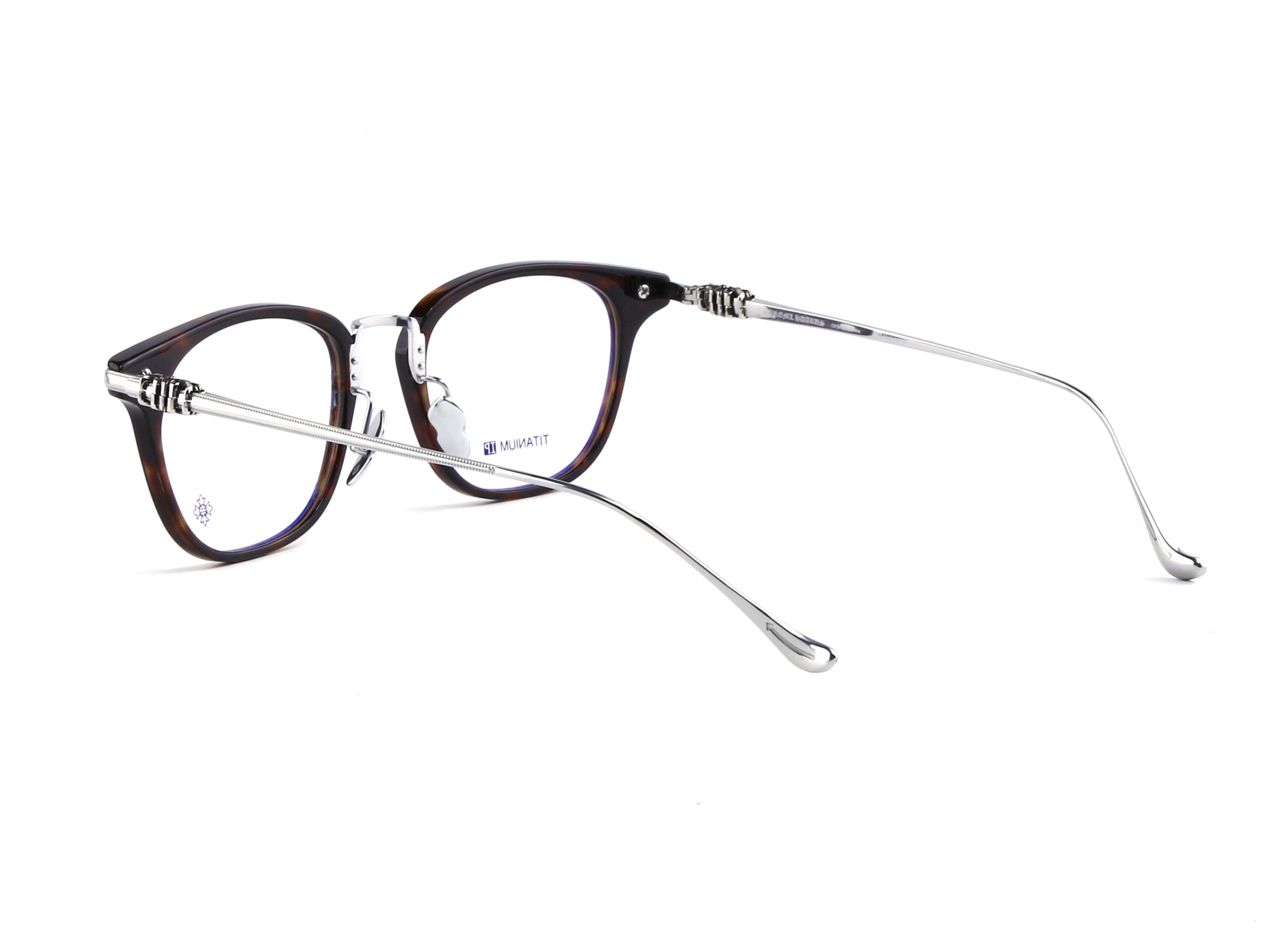 CHROME HEARTS「SHAGASS DT/GP」51サイズ CHクロス装飾 ウェリントン型 メガネフレーム（伊達メガネ）ユニセックス