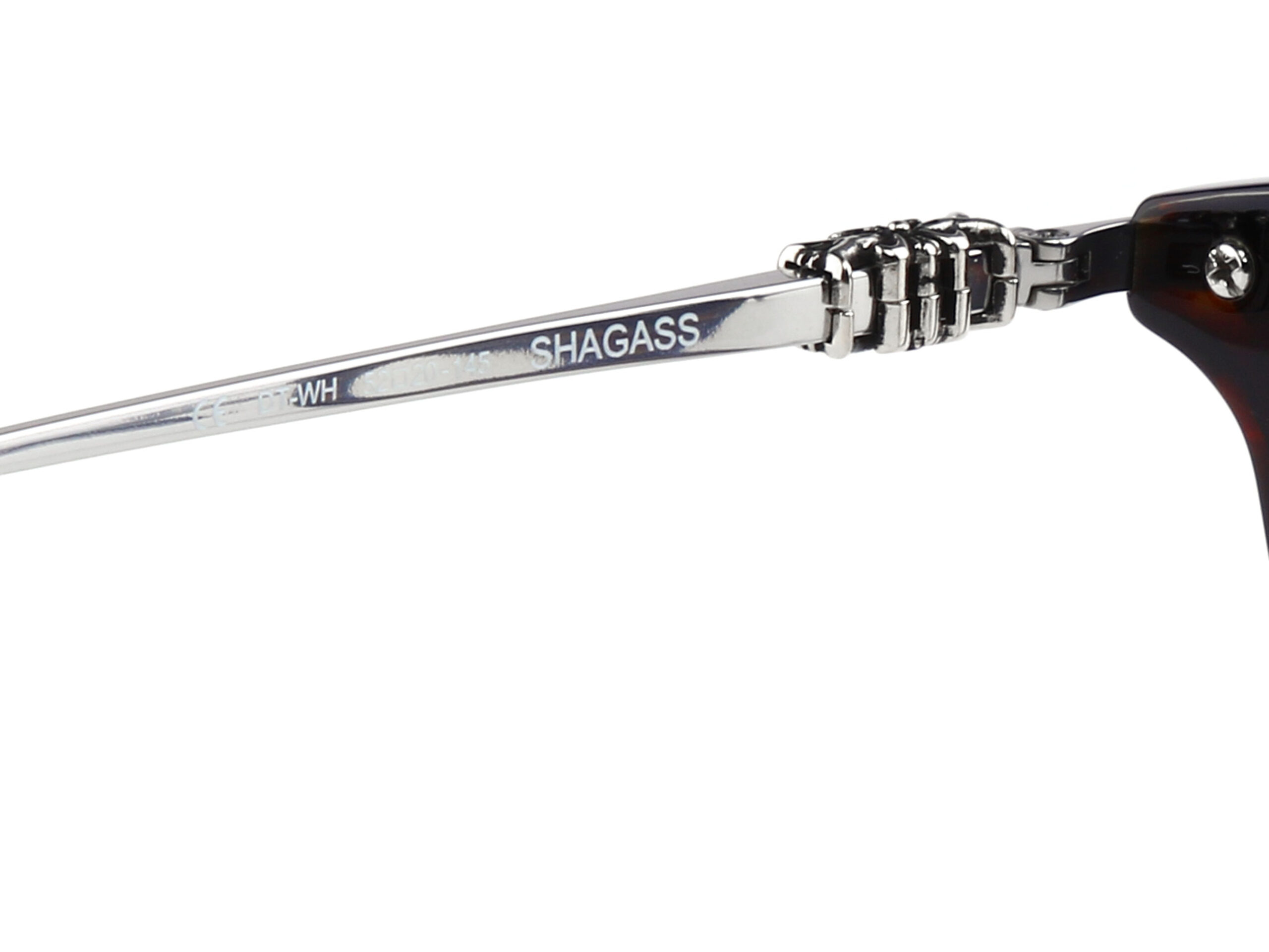 CHROME HEARTS「SHAGASS DT/GP」51サイズ CHクロス装飾 ウェリントン型 メガネフレーム（伊達メガネ）ユニセックス