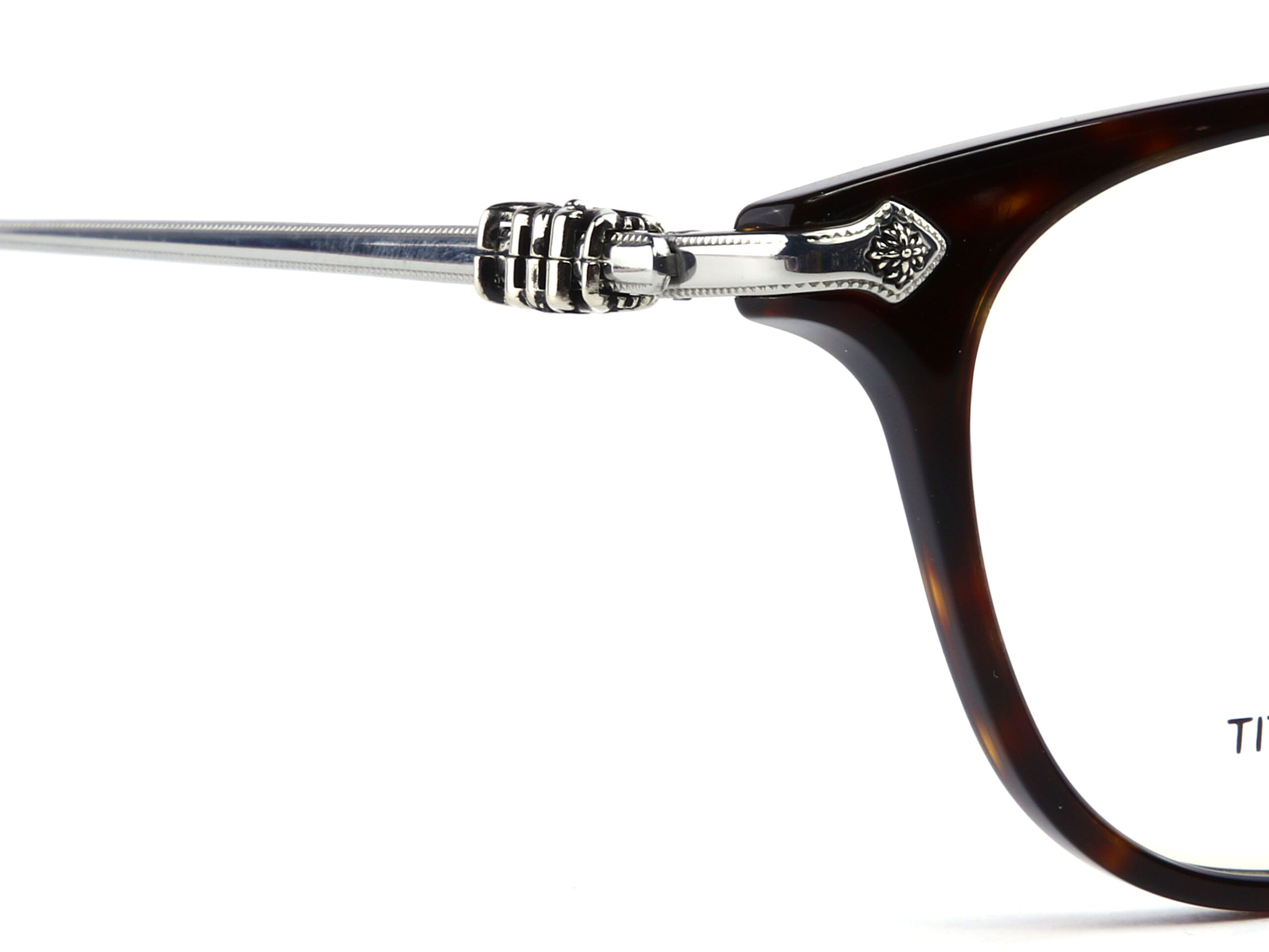 CHROME HEARTS「SHAGASS DT/GP」51サイズ CHクロス装飾 ウェリントン型 メガネフレーム（伊達メガネ）ユニセックス