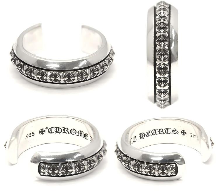 CHROME HEARTS クロムハーツ ダブルフローラルクロスリング｜925