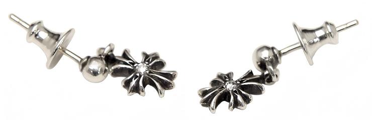 CHROME HEARTS クロムハーツ タイニーE CHプラスドロップイヤリング