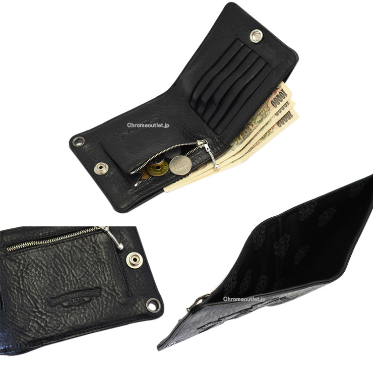 CHROME HEARTS クロムハーツ 1スナップ クロスボタン ウォレット 3