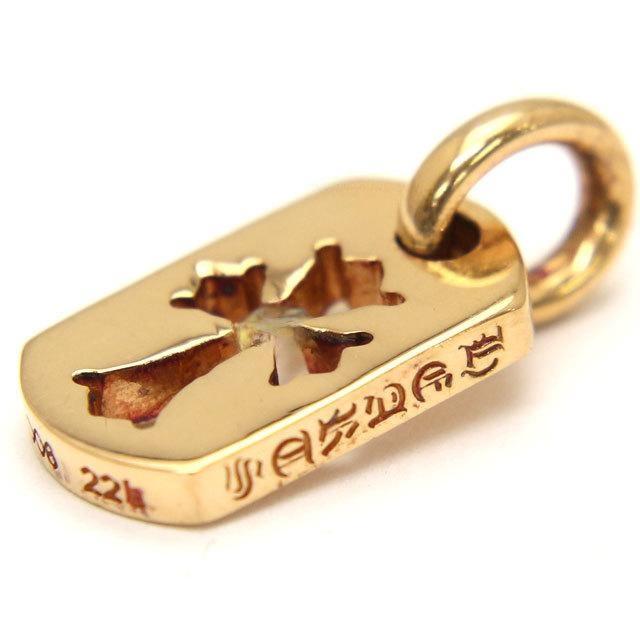 クロムハーツ カットアウトクロスドッグタグwithダイヤモンド(タイニー) 22K
