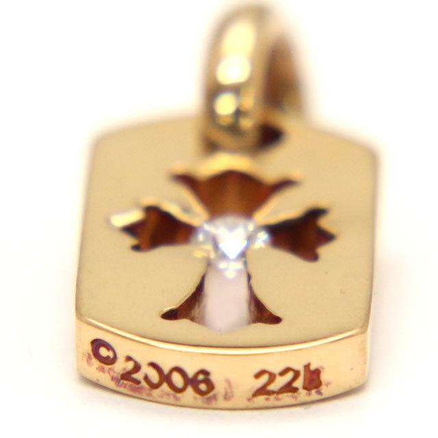 クロムハーツ カットアウトクロスドッグタグwithダイヤモンド(タイニー) 22K