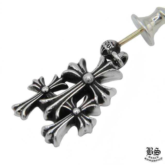 Chrome Hearts ピアス CHROME HEARTS 3CH Cross Drop Earrings (Pierced) Stud Earrings