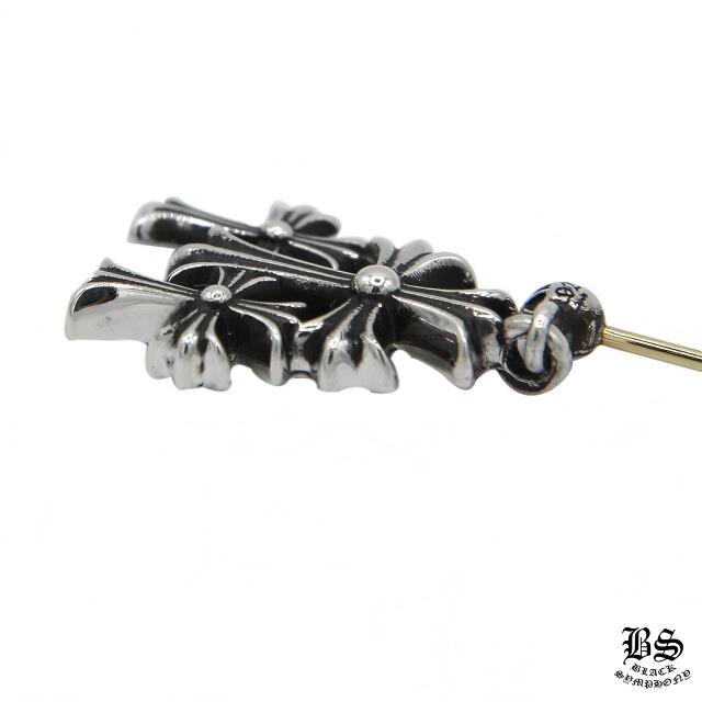 CHROME HEARTS 3CH Cross Drop Earrings (Pierced) Stud Earrings