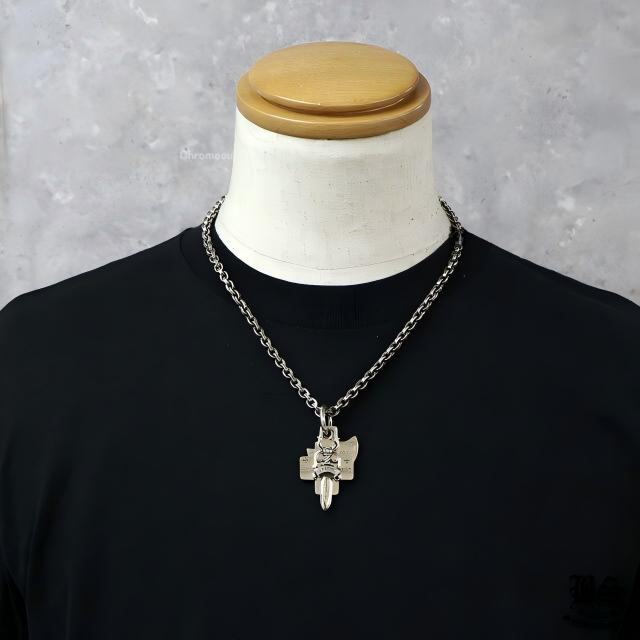 クロムハーツ 3トリンケッツ ペンダント with ペーパーチェーン24インチ