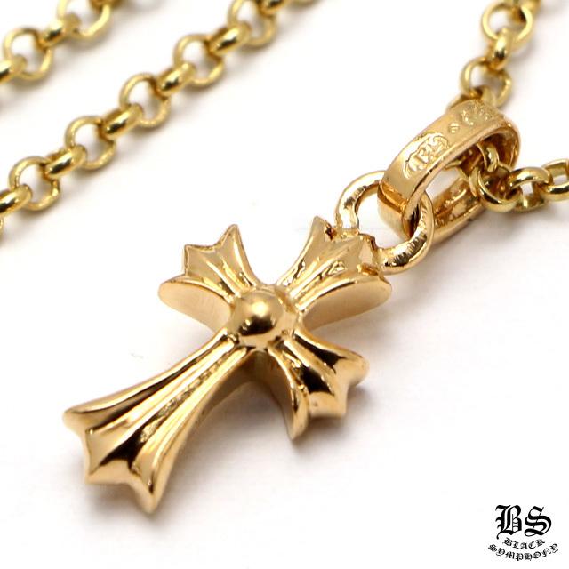 クロムハーツ CHクロスベビーファットチャーム22K & ロールチェーン 22K 20インチセット