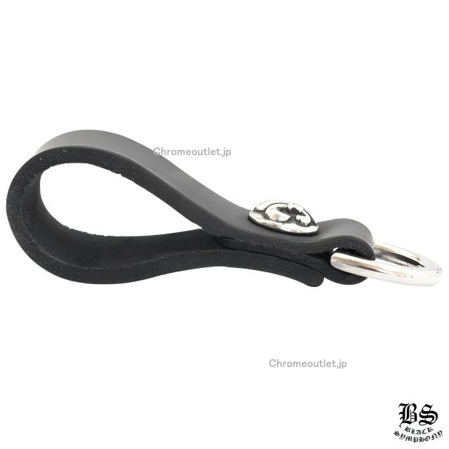 クロムハーツ Dキーリング BSフレアボタン ブラックレザー