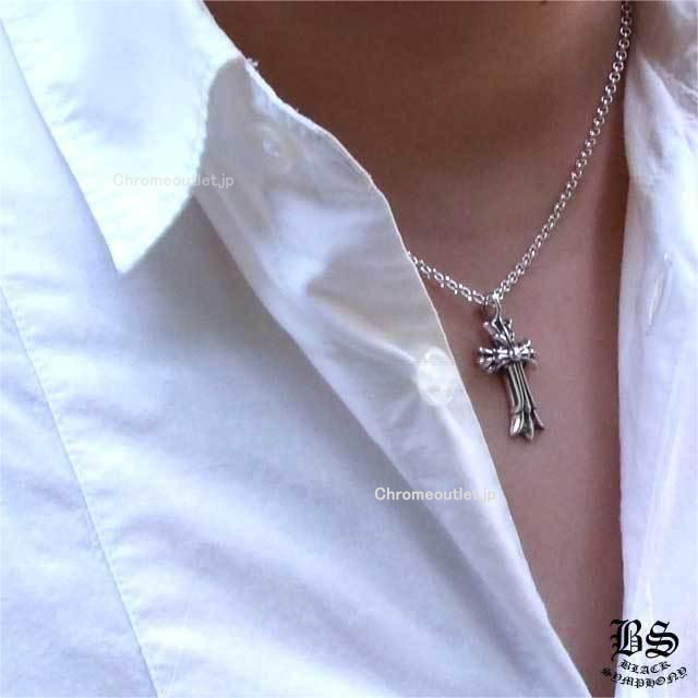 クロムハーツ ダブルCHクロスチャーム ＆ ロールチェーン20インチセット