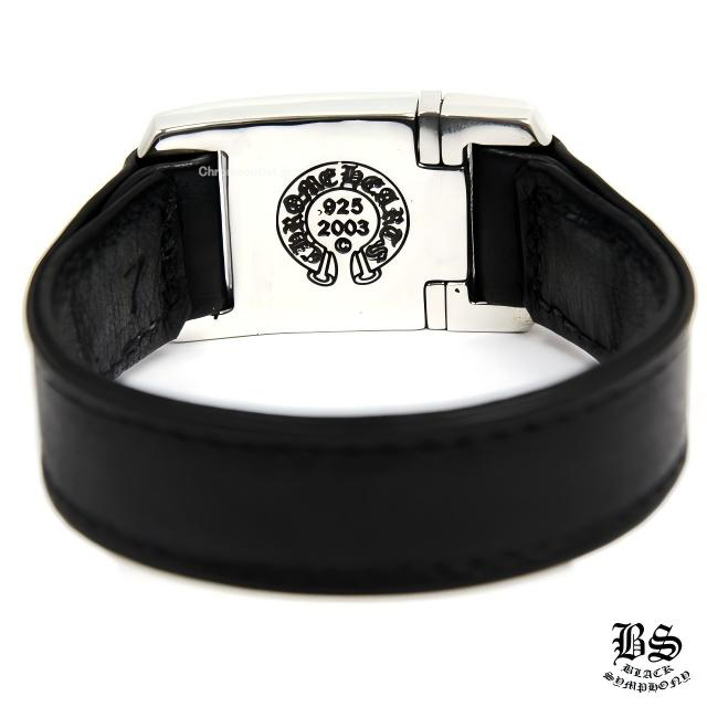 クロムハーツ ハーネス ブレスレット CHプラス ブラック レザー