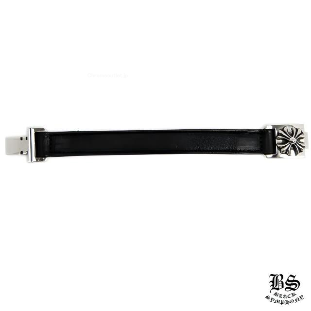 クロムハーツ ハーネス ブレスレット CHプラス ブラック レザー