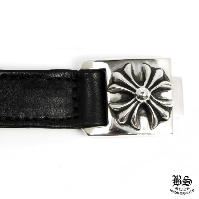 クロムハーツ ハーネス ブレスレット CHプラス ブラック レザー