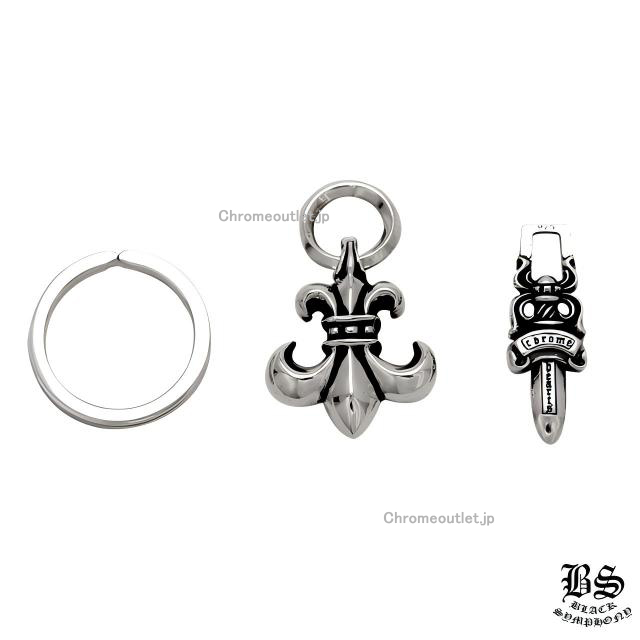 クロムハーツ スプリットキーリング（BSフレア） CHROME HEARTS スプリットキーリング with ダガー＆BSフレアペンダント