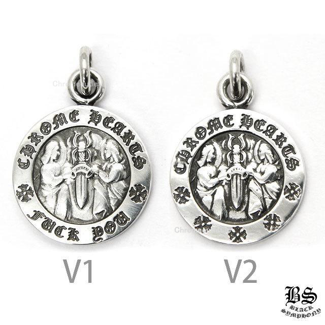 クロムハーツ ダブルCHクロスチャーム&エンジェルメダルチャーム&ロールチェーン20インチセット