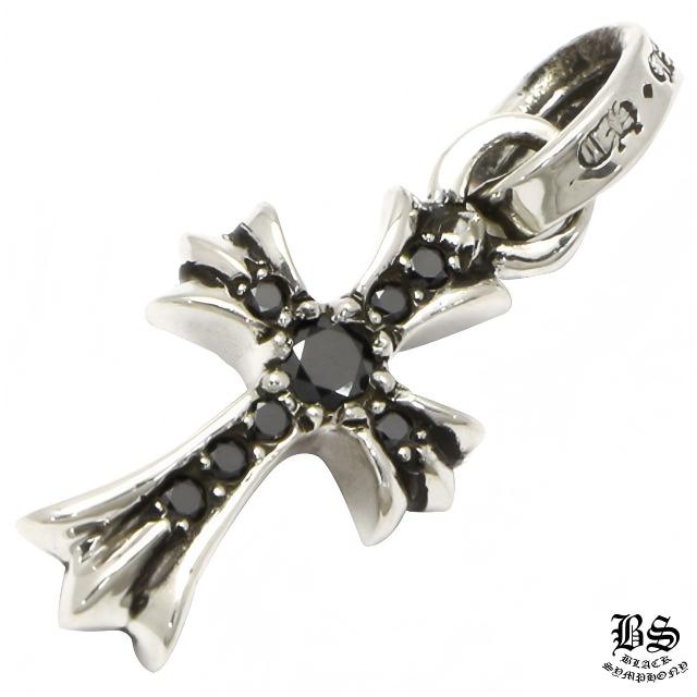 クロムハーツ CHクロスベビーファットチャームwithパヴェブラックダイヤモンド