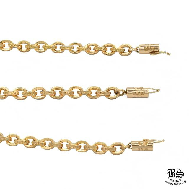 クロムハーツ ペーパーチェーンブレスレット8インチ 22K