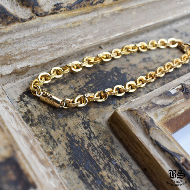 クロムハーツ ペーパーチェーンブレスレット8インチ 22K