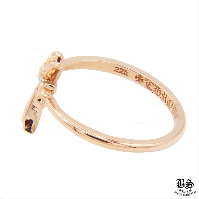クロムハーツ バブルガムリングCHクロス22K with ダイヤモンド