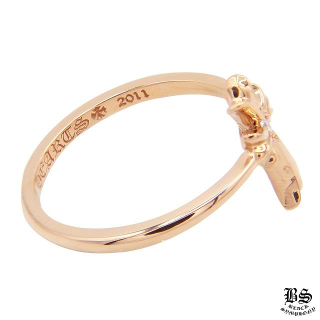 クロムハーツ バブルガムリングCHクロス22K with ダイヤモンド