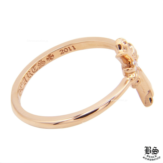 クロムハーツ バブルガムリングCHクロス22K with ダイヤモンド