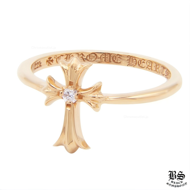 クロムハーツ バブルガムリングCHクロス22K with ダイヤモンド