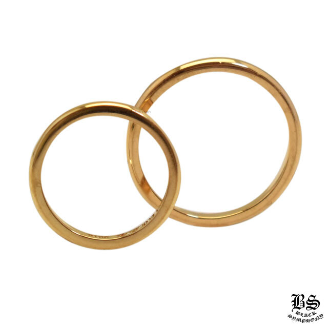 クロムハーツ バブルガムリング ウェディング 22K ペアリングセット