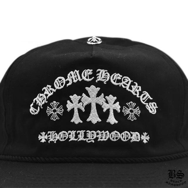 クロムハーツ 5パネル ガスステーション キャップ ブラック