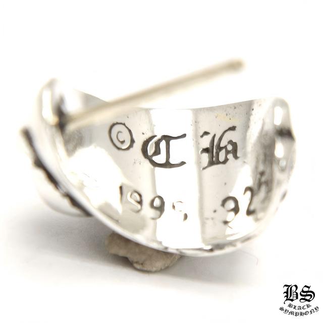 CHROME HEARTS クロムハーツ ダブルフローラルクロスフープピアス