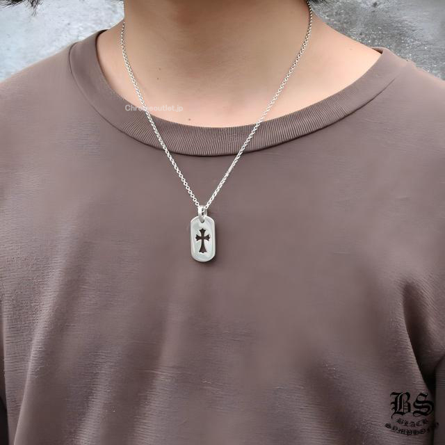 CHROME HEARTS クロムハーツ カットアウトクロスドッグタグ(スモール