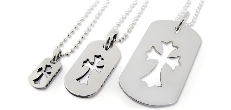 CHROME HEARTS クロムハーツ カットアウトクロスドッグタグ(タイニー