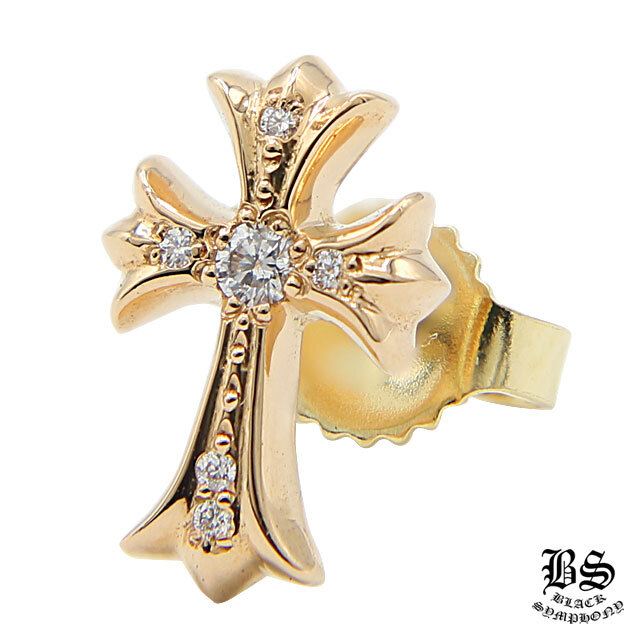 クロムハーツ CHクロスベビーファットスタッド ピアス22k withパヴェダイヤモンド