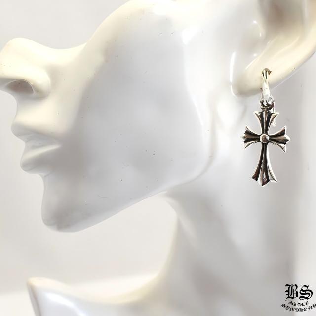 CHROME HEARTS Tiny CH Cross Hoop Earrings Hoop Piercings | 925