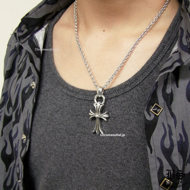 クロムハーツ CHクロスペンダント スモール with ベイル＆NEチェーン20インチセット