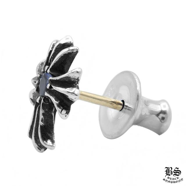 クロムハーツ CHクロススタッドピアス with ブルーサファイア