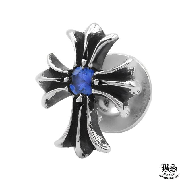 クロムハーツ CHクロススタッドピアス with ブルーサファイア