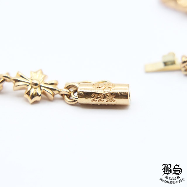 クロムハーツ タイニーE CHプラスブレスレット12リンク 22K