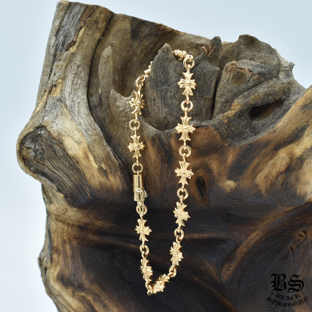 クロムハーツ タイニーE CHプラスブレスレット12リンク 22K