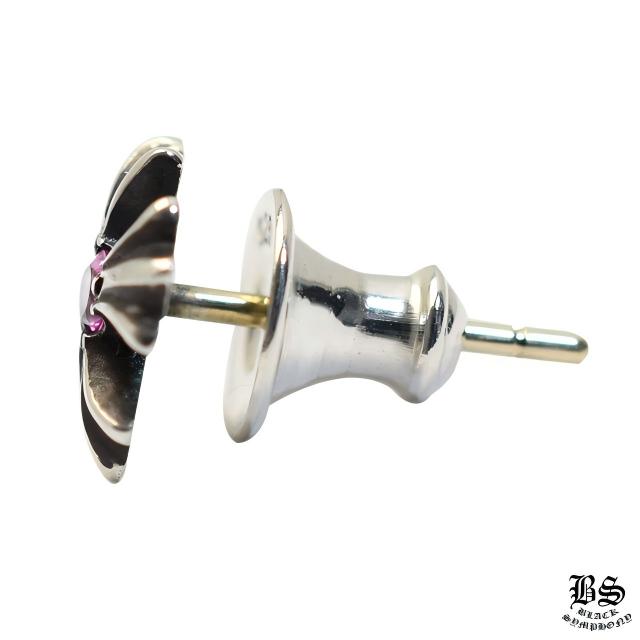 クロムハーツ CHプラススタッドピアスwithピンクサファイア