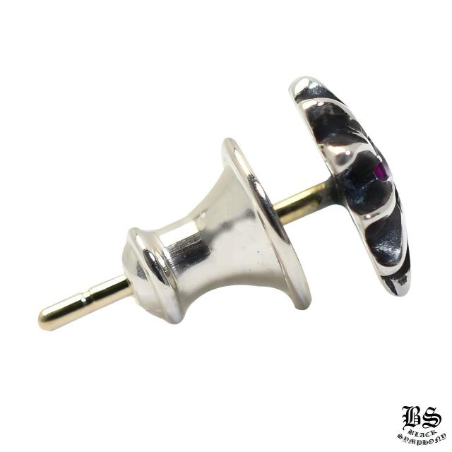 クロムハーツ CHプラススタッドピアスwithピンクサファイア