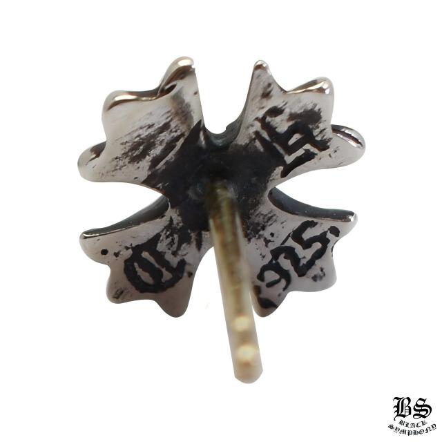 CHROME HEARTS CH Plus Stud Earrings with Pink Sapphire Stud