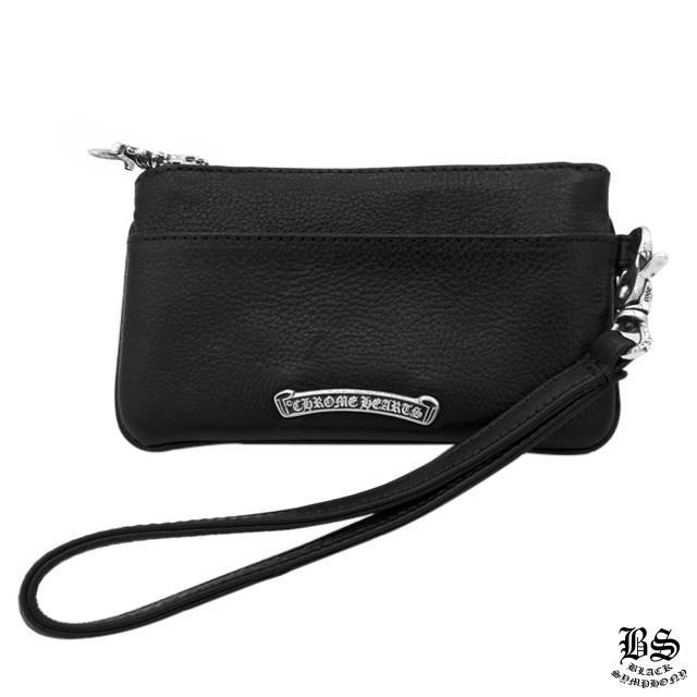 CHROME HEARTS クロムハーツ コインパース 3×4 ブラック ヘビーレザー