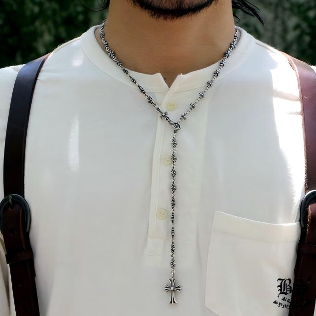 クロムハーツ CHクロス＆ベビーファットチャームwithタイニーE CHプラスチョークチェーンネックレス